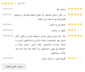 نظر کاربر نوبت دات آی آر (دکتر رضا قندهاری)