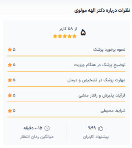 نظرات مراجعه کنندگان پی آر پی دکتر الهه مولوی در مشهد