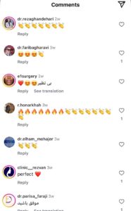 نظر کاربران اینستاگرام ( دکتر زهرا خانی )