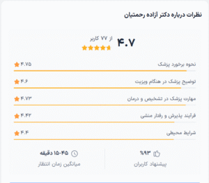 نظر کاربر دکترتو (دکتر آزاده رحمتیان)