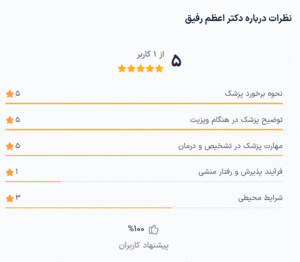نظر کاربر دکترتو (دکتر اعظم رفیق)