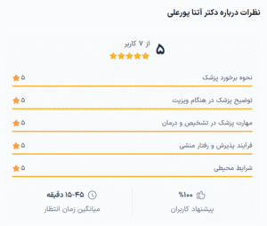 نظر کاربر دکترتو (دکتر آتنا پورعلی)