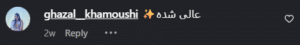 نظر کاربر اینستاگرام کلینیک سایه