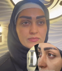 نمونه کاشت ابرو کلینیک زیبایی دنیز