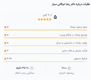 نظر کاربر دکترتو (دکتر رضا عرفانی سیار)