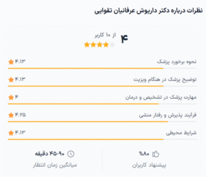 نظر کاربر دکترتو (دکتر داریوش عرفانیان)