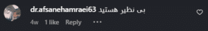 نظر کاربر اینستاگرام (دکتر اعظم رفیق)