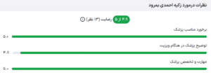نظر کاربر paziresh24 (دکتر زکیه احمدی بمرود)